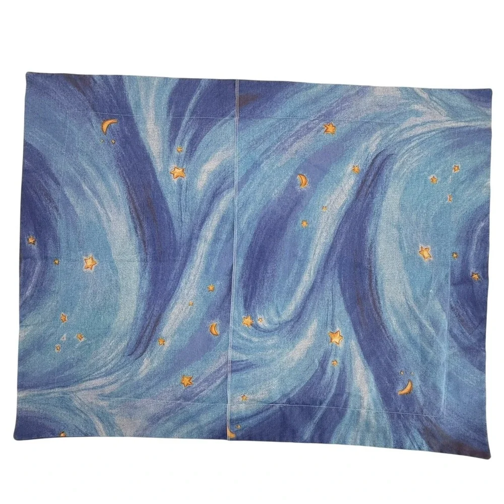 Harry Potter  Hogwarts Standard Pillow Case Sham Clock of Dreams Blue‎ W24xL31'